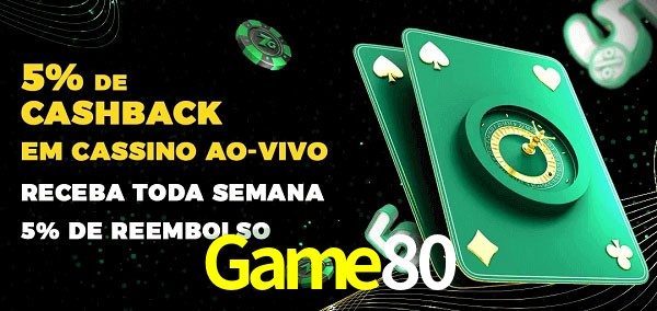Promoções do cassino ao Vivo Game80